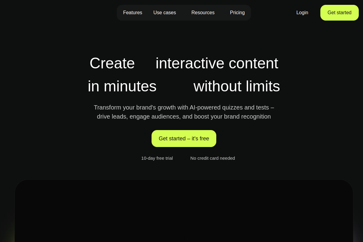 Screenshot of the Meiro AI website