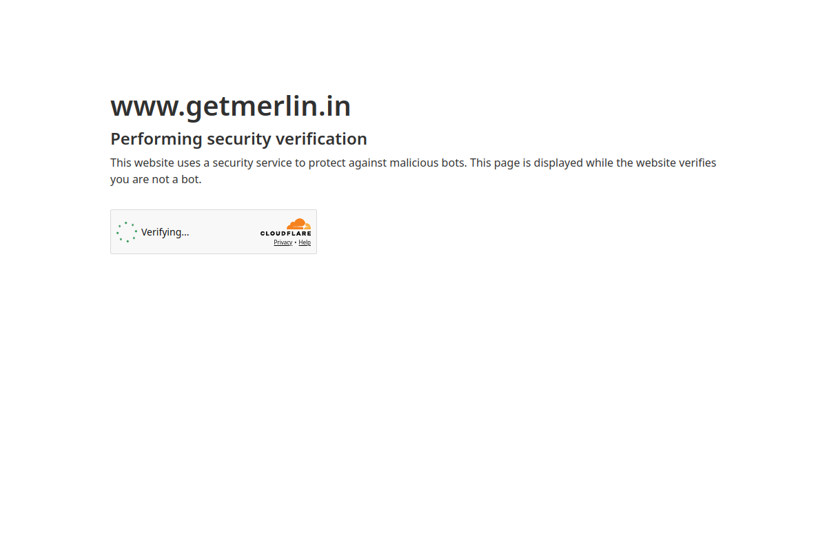 Screenshot of the Merlin AI website