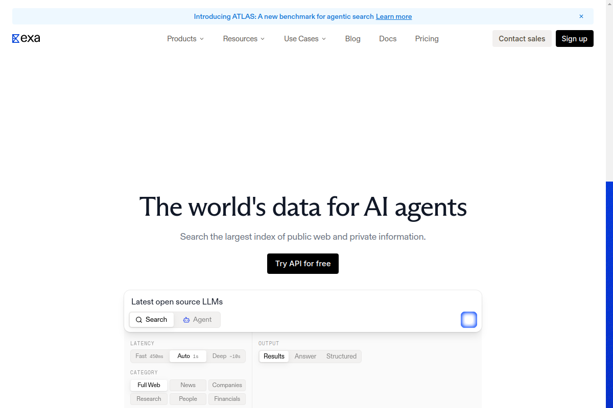 Screenshot of the Metaphor website