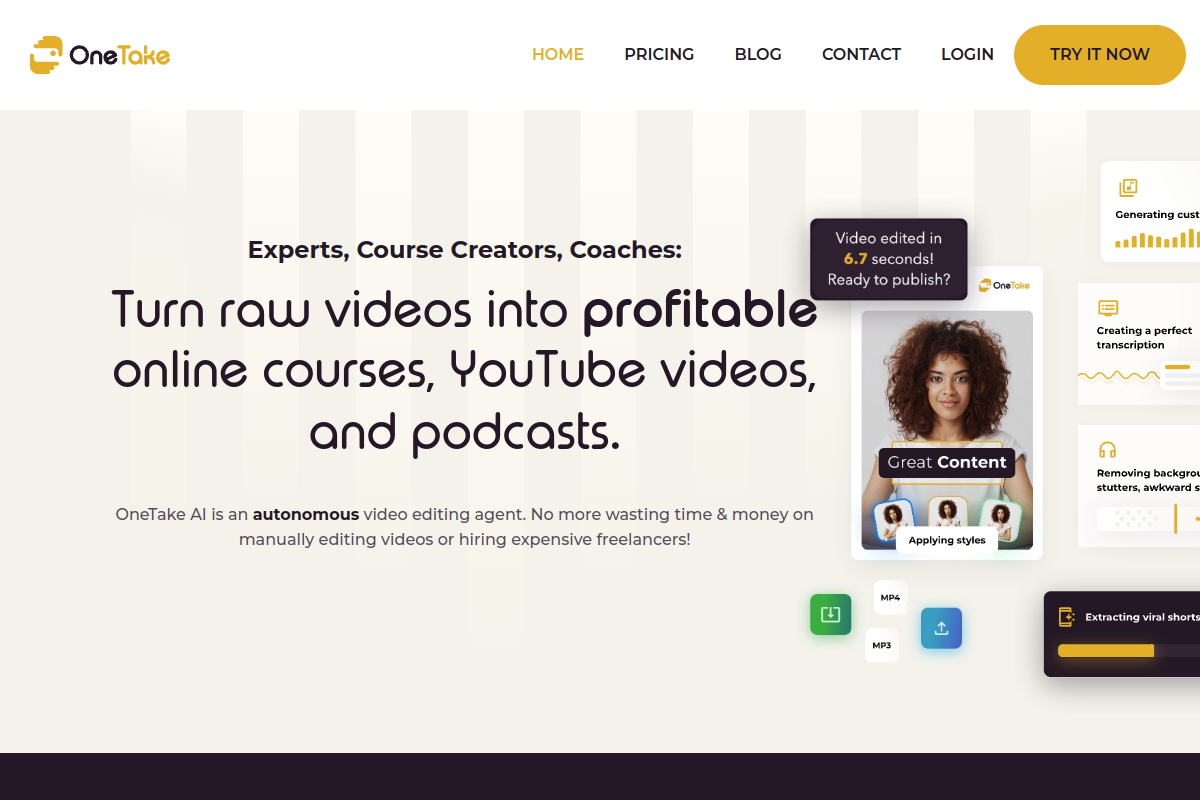Screenshot of the Nuro.video website