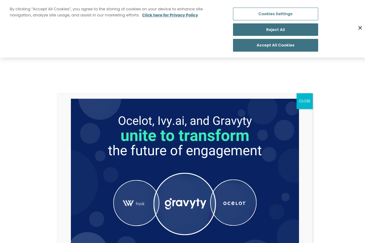 Screenshot of the Ocelot website