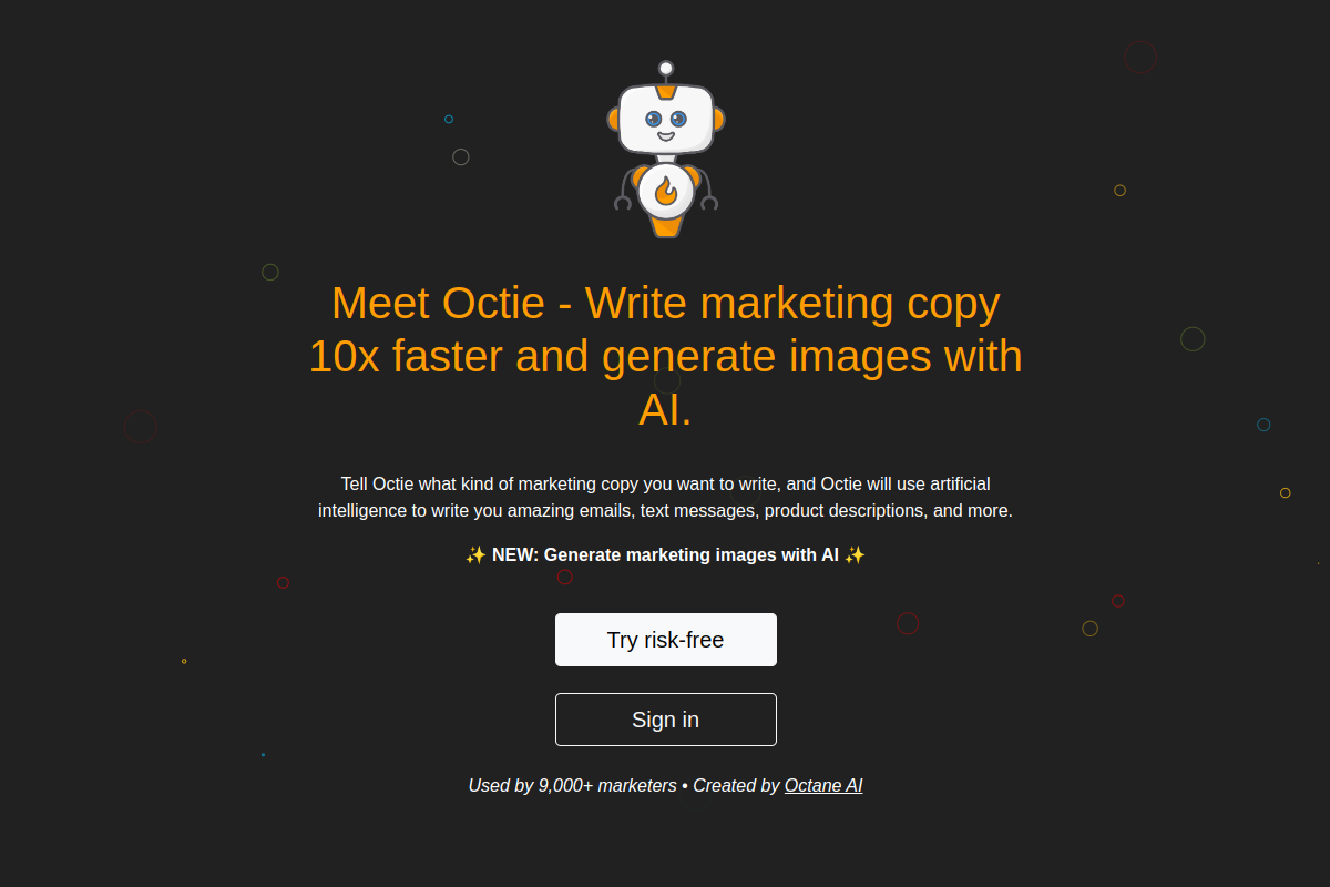 Screenshot of the Octie.ai website