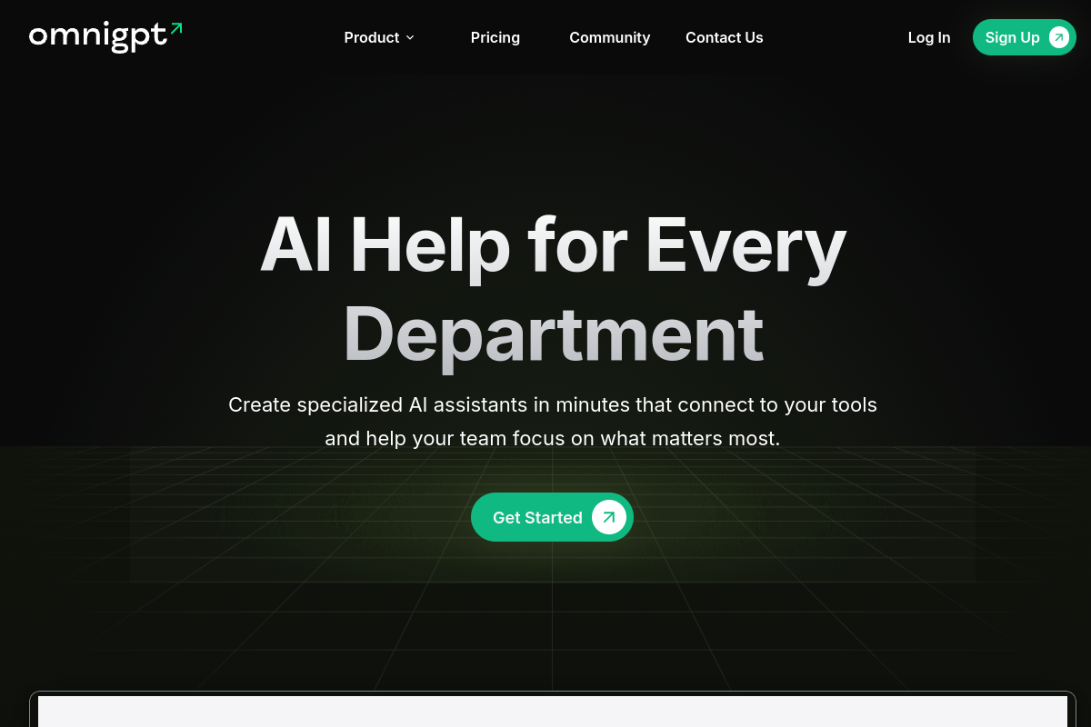 Screenshot of the Omnigpt website