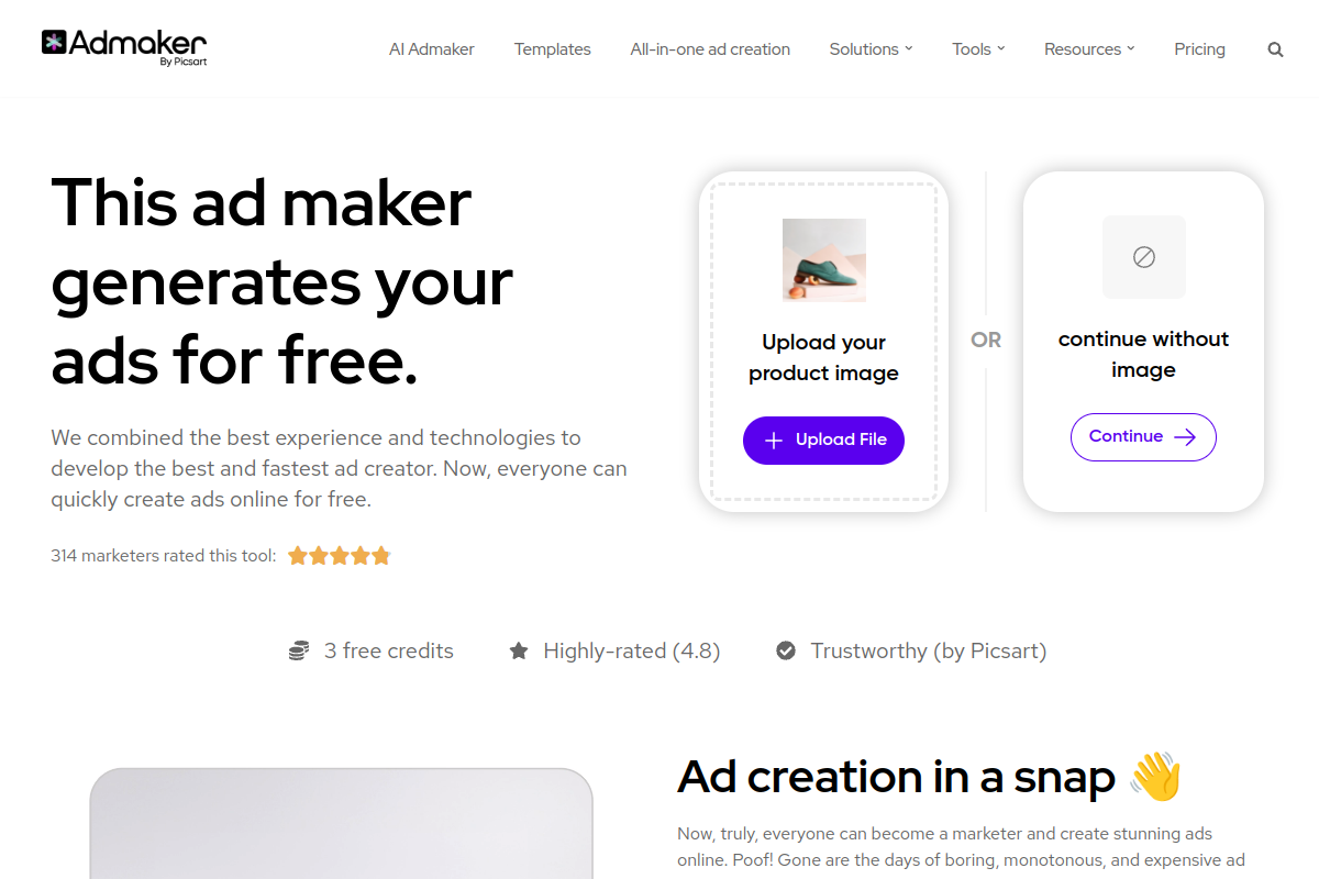 Screenshot of the Adpilot website