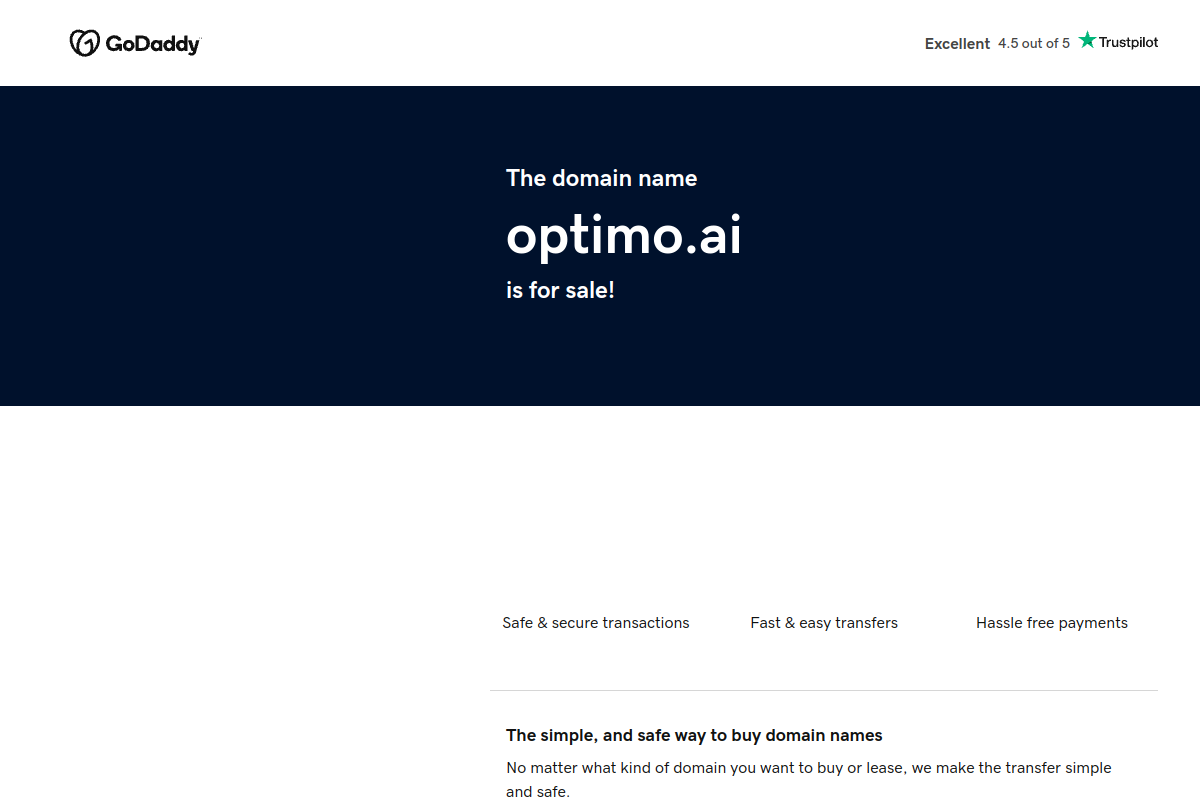 Screenshot of the Optimo website