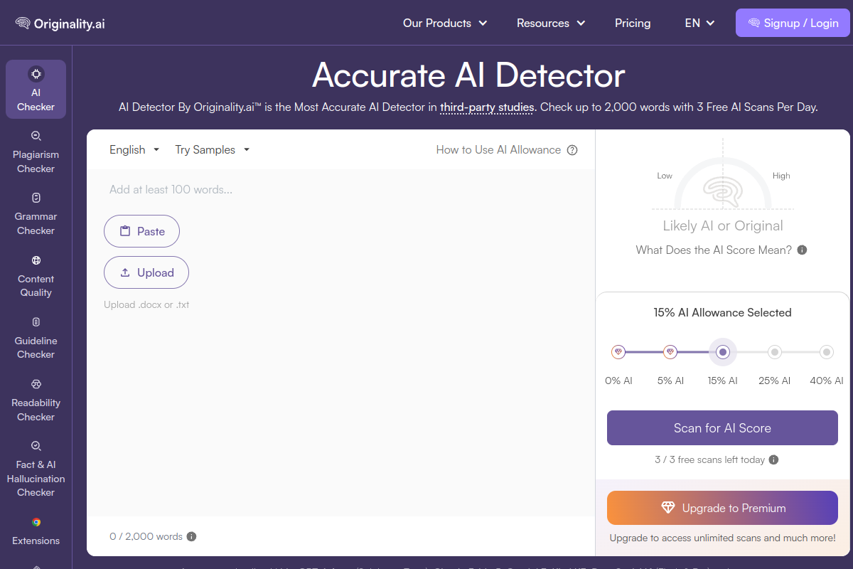 Screenshot of the Character Counter website