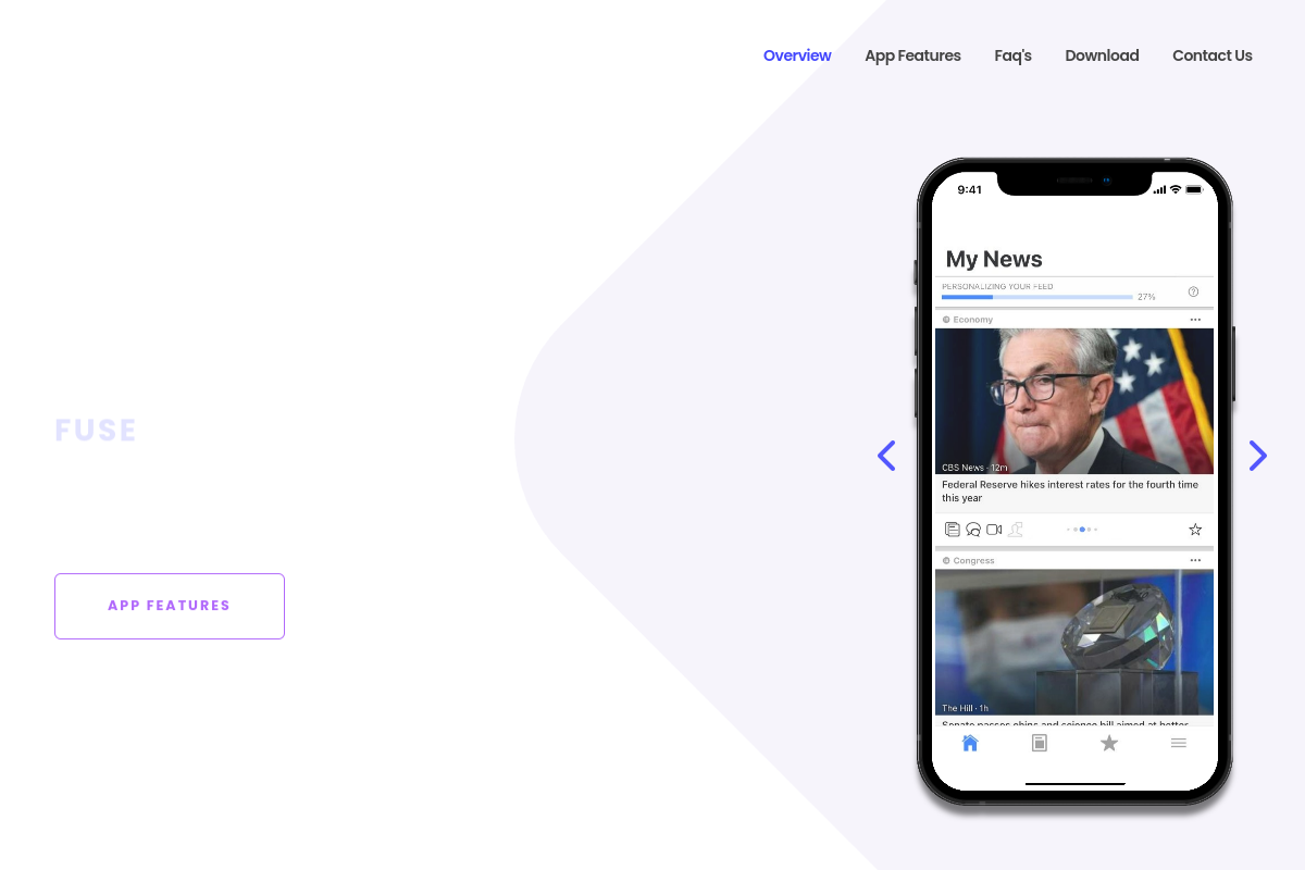 Screenshot of the PageOne website