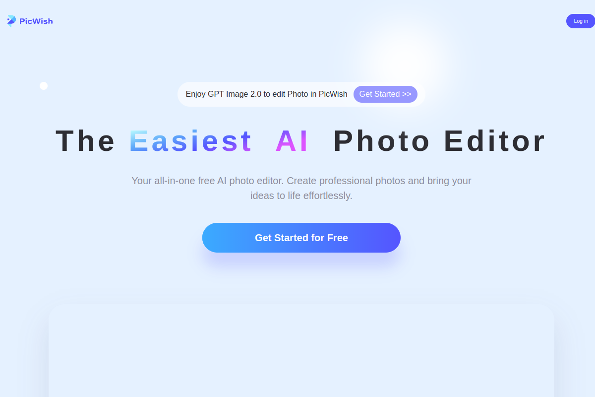 Screenshot of the Picwish website