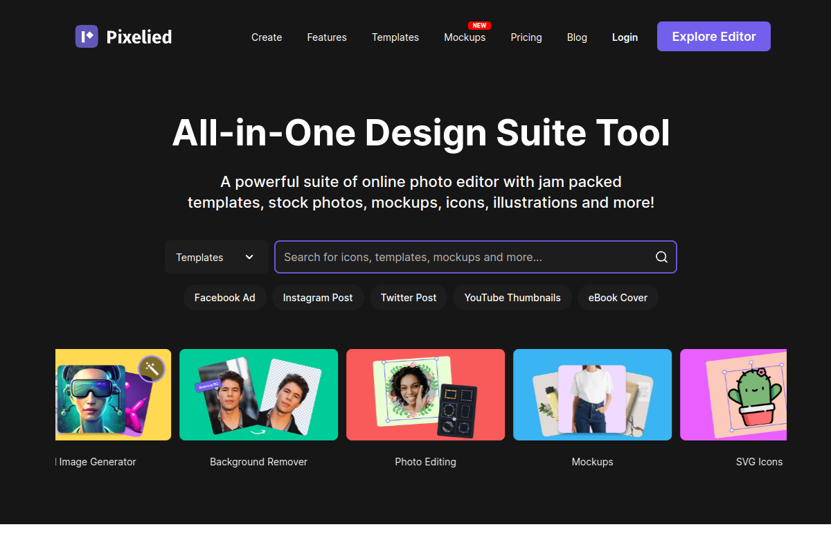 Screenshot of the Pixelied website