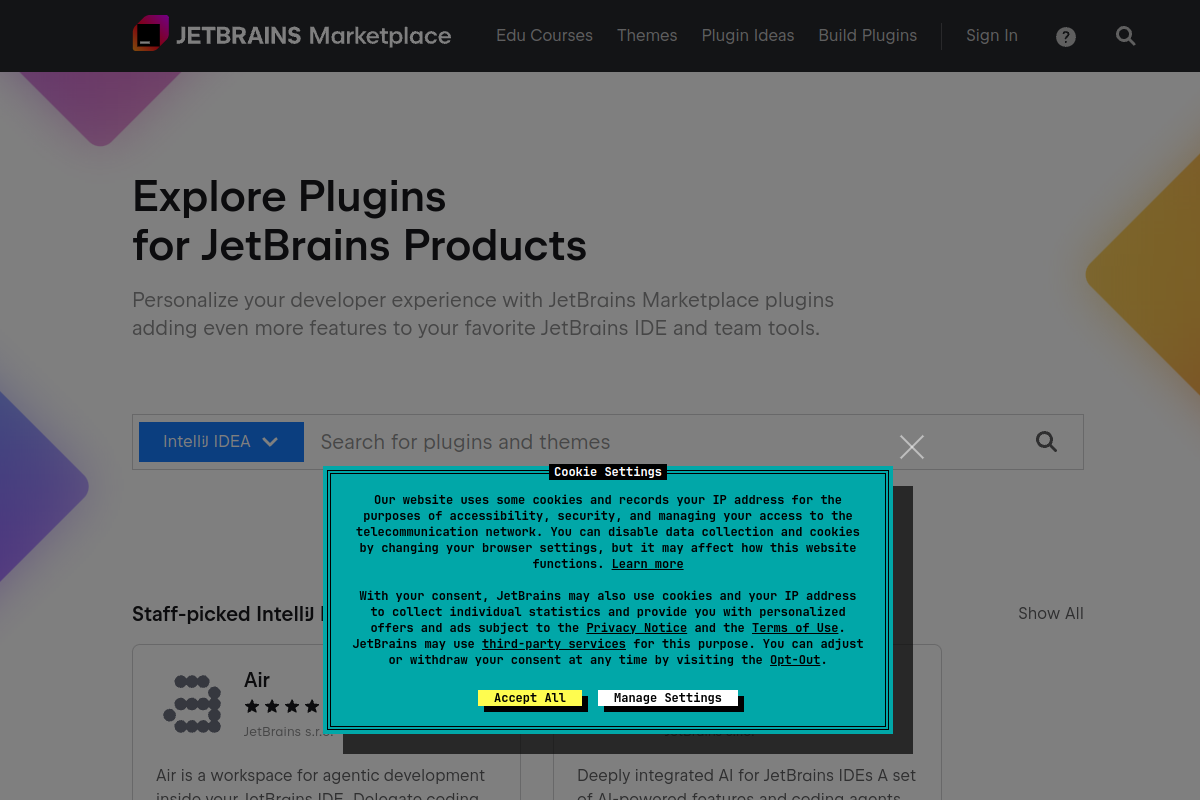 Screenshot of the CodeAssist website