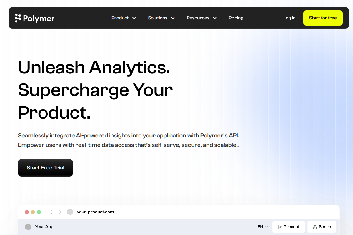 Screenshot of the Polymer website