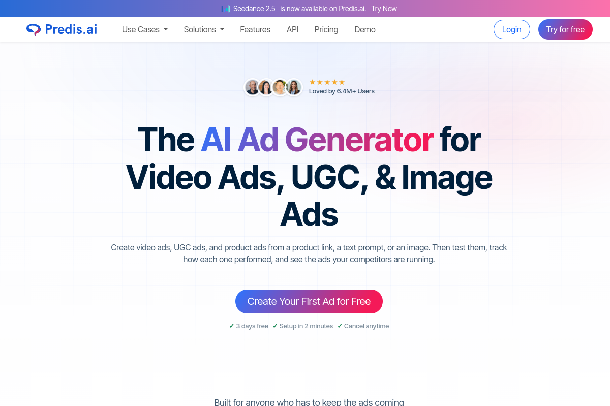 Screenshot of the Predis Meme generator website