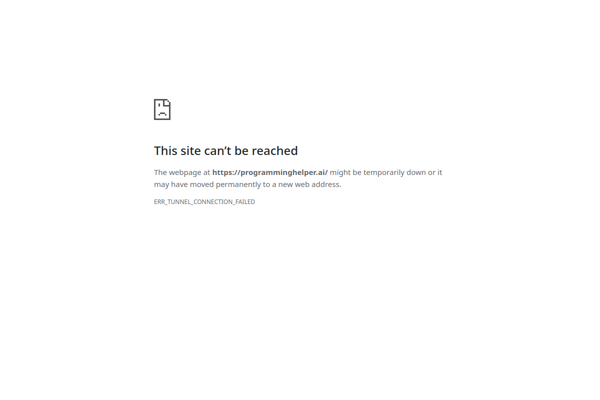 Screenshot of the Programming Helper website