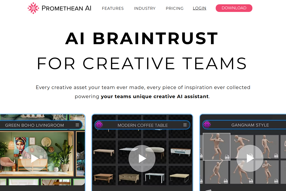Screenshot of the PrometheanAI website