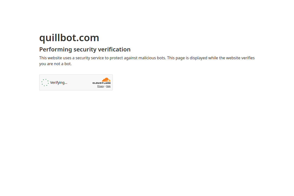 Screenshot of the Quillbot website