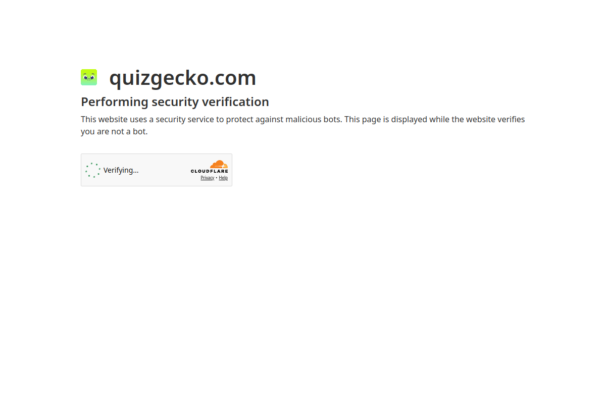Screenshot of the Quizgecko website