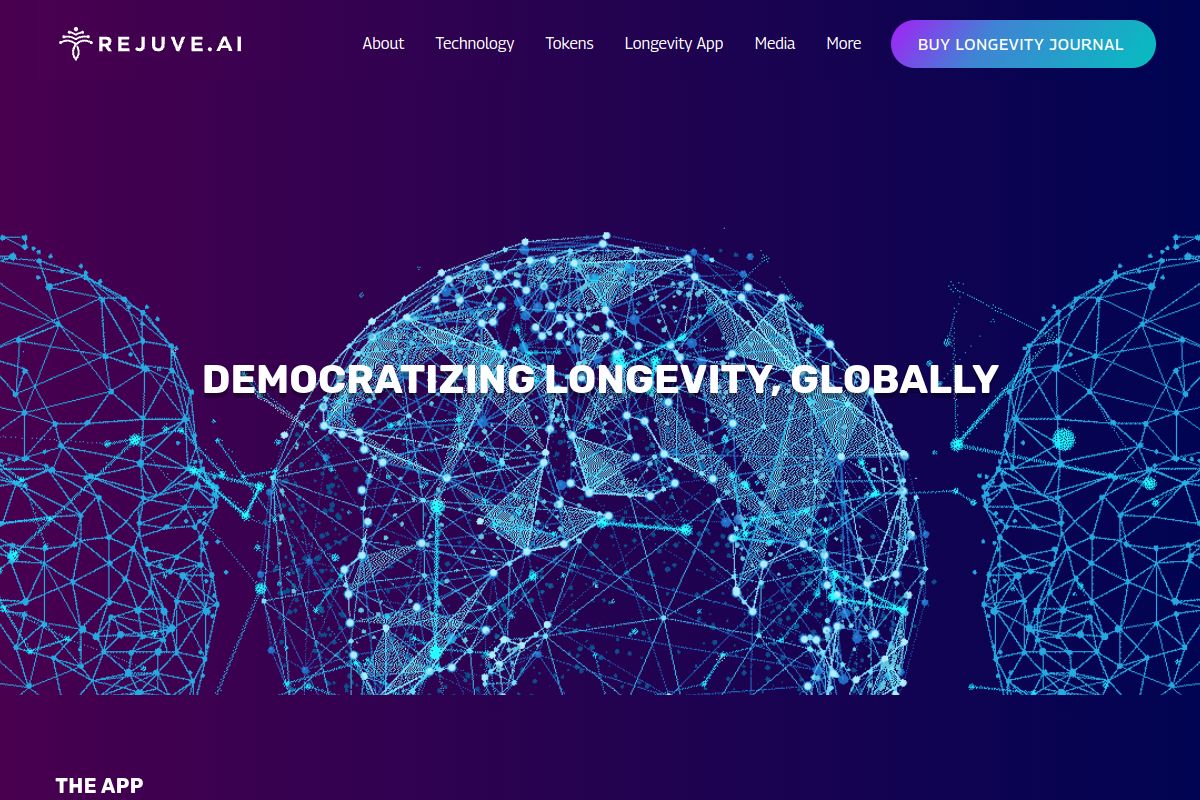 Screenshot of the Rejuve website