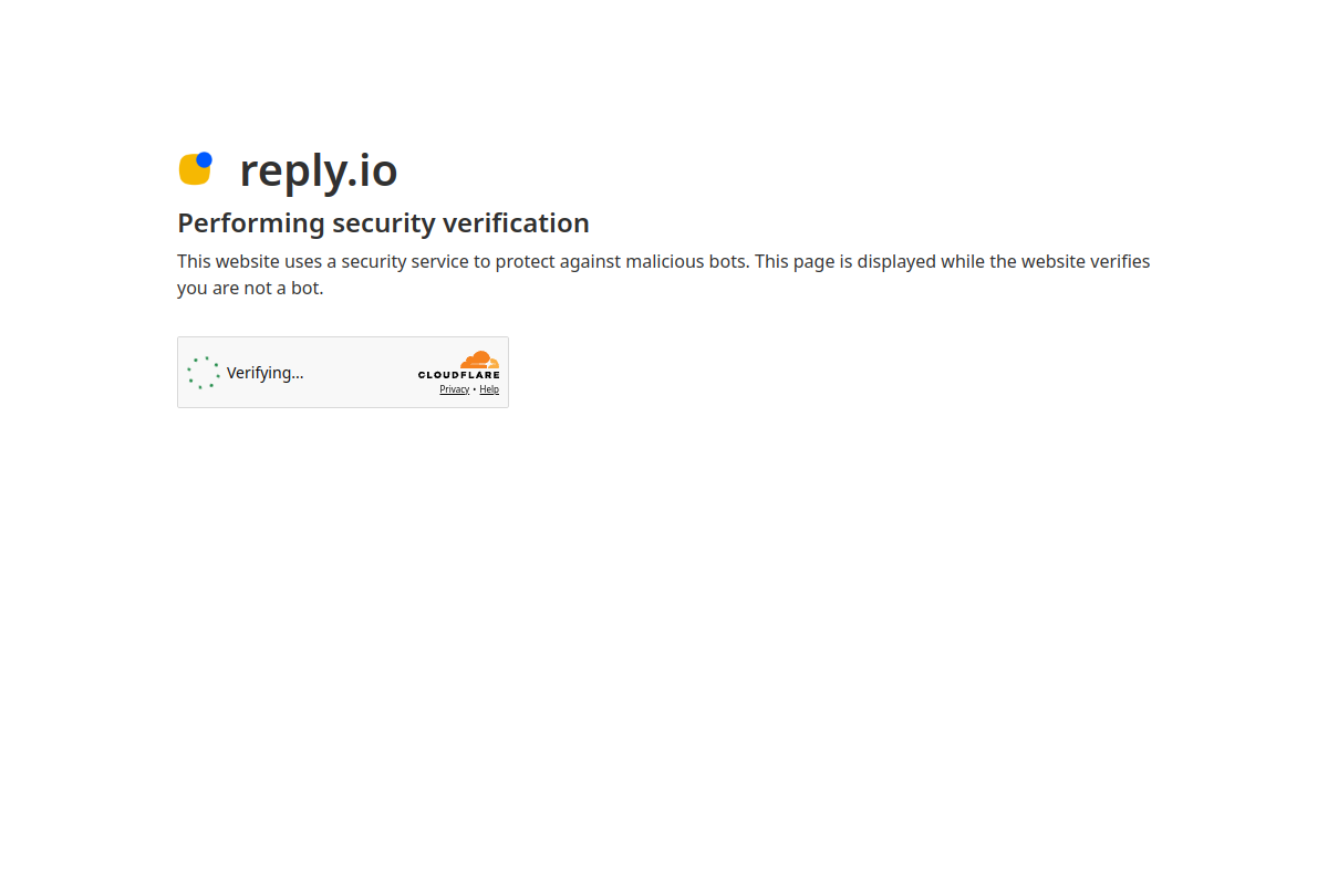Screenshot of the Reply website