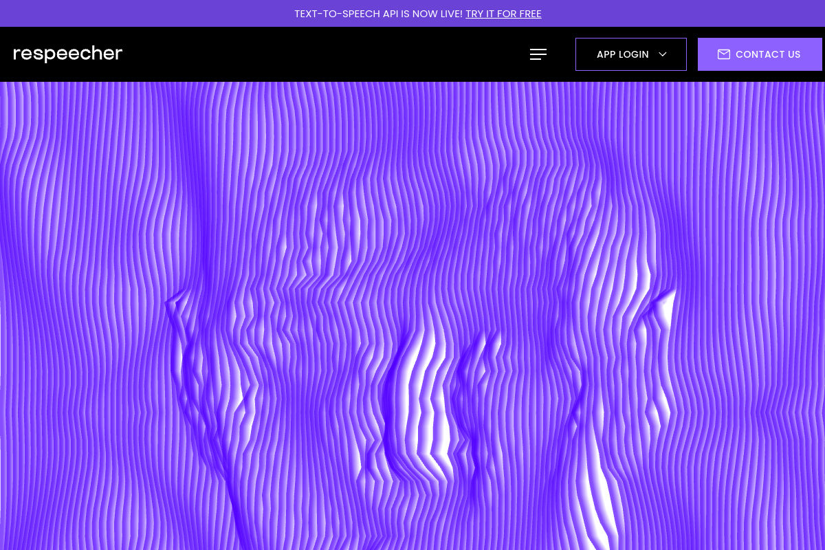 Screenshot of the Respeecher website