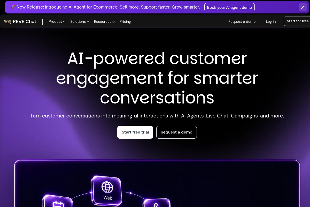 Screenshot of the REVE Chat website