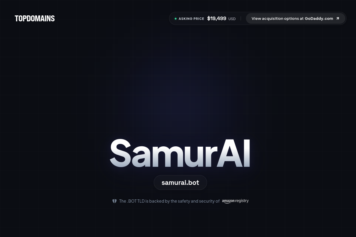 Screenshot of the SamurAI website