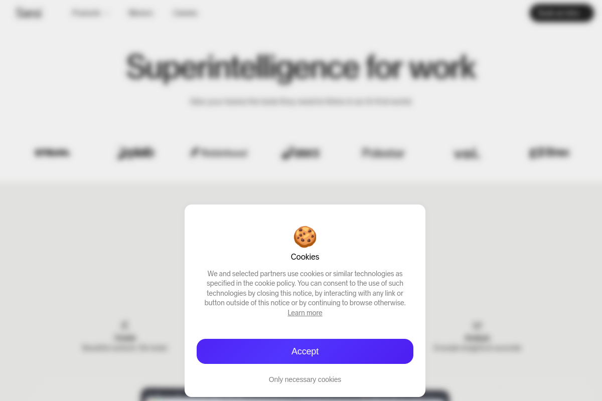 Screenshot of the Sanalabs website