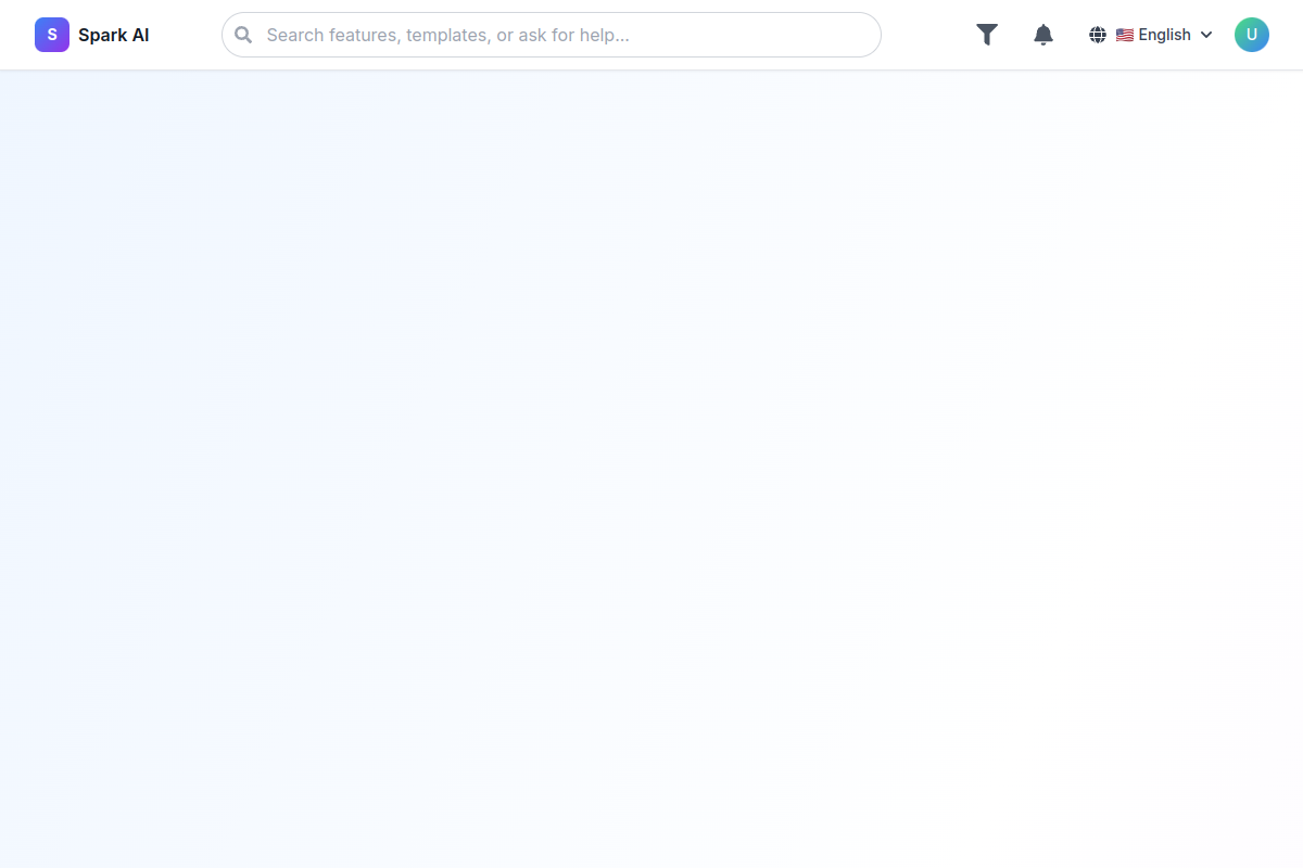 Screenshot of the Spark App website