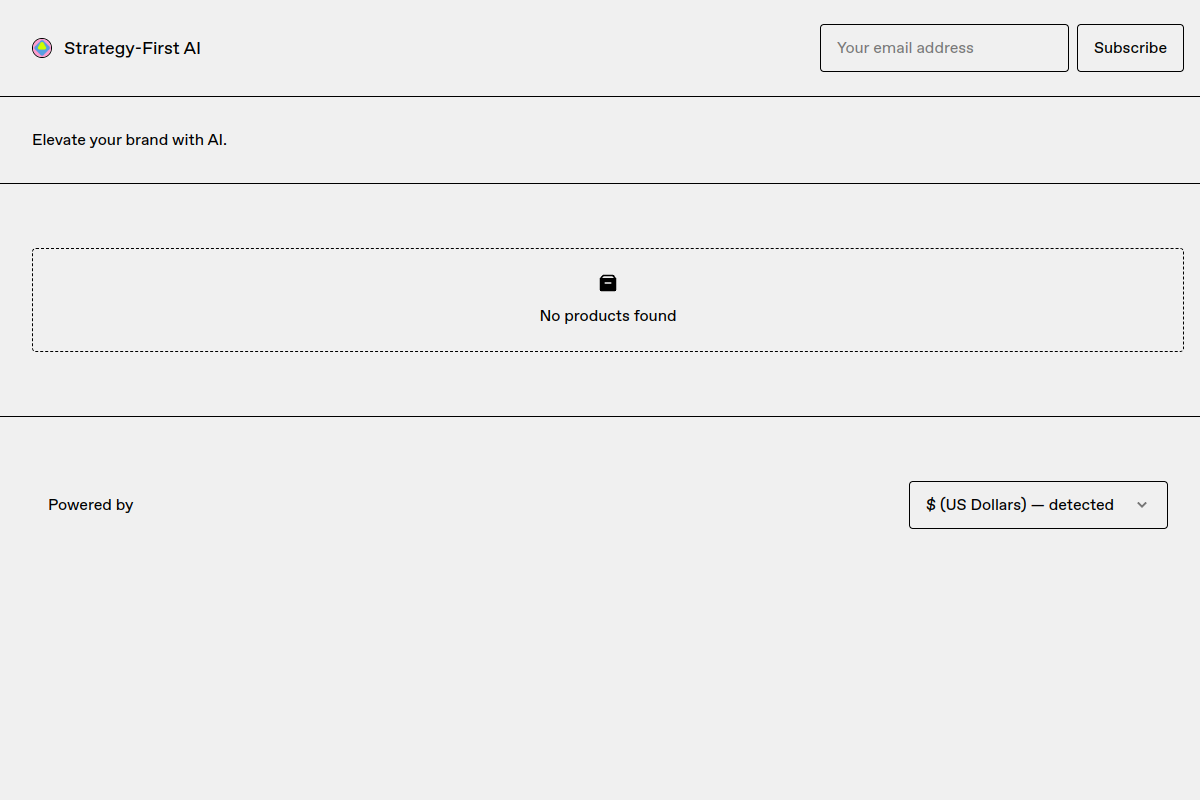 Screenshot of the Strategy-First AI website
