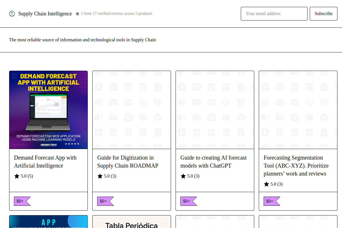 Screenshot of the Demand Forecast website