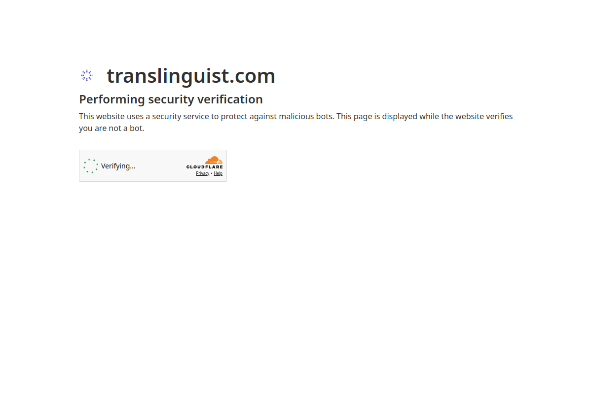 Screenshot of the TransLinguist website