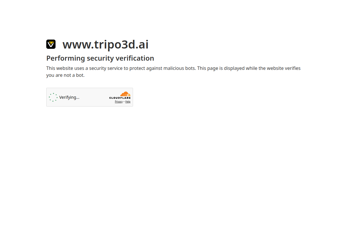 Screenshot of the Tripo3D website