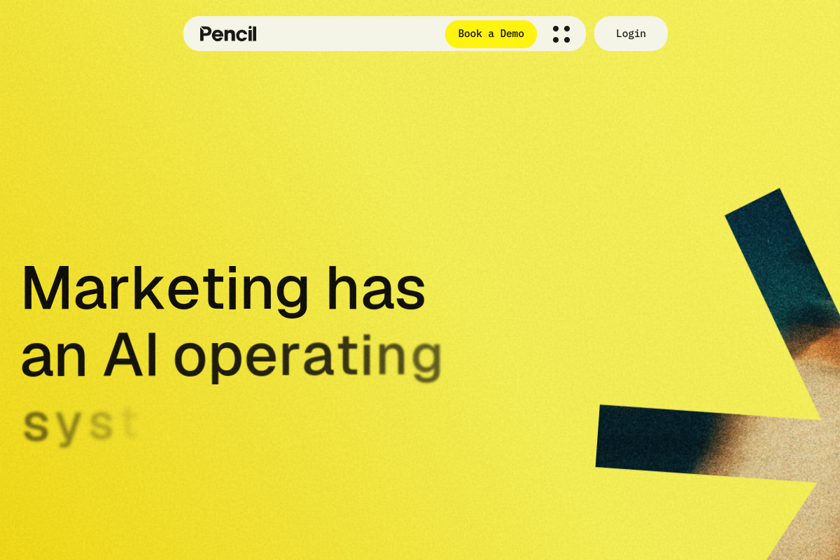 Screenshot of the Pencil website