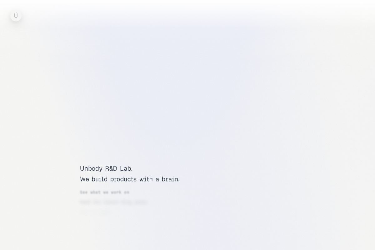 Screenshot of the Unbody website
