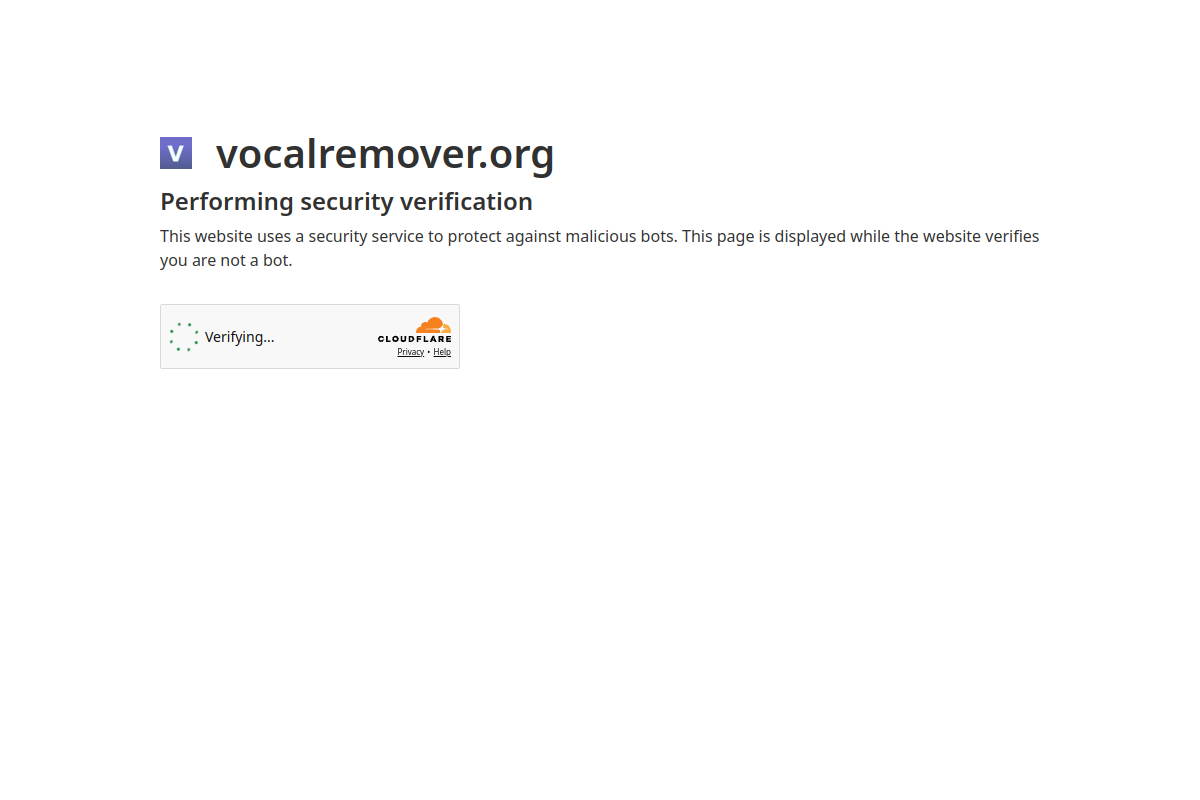 Screenshot of the Vocalremover website