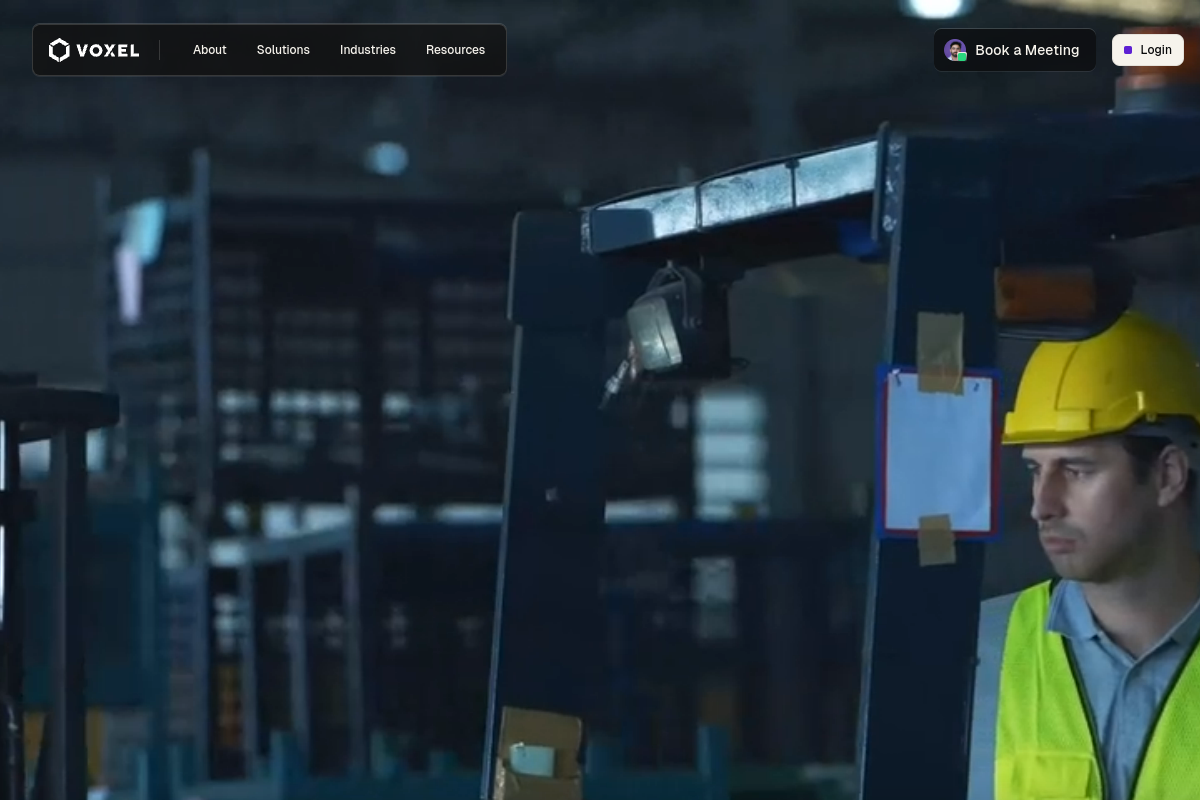 Screenshot of the Voxel website