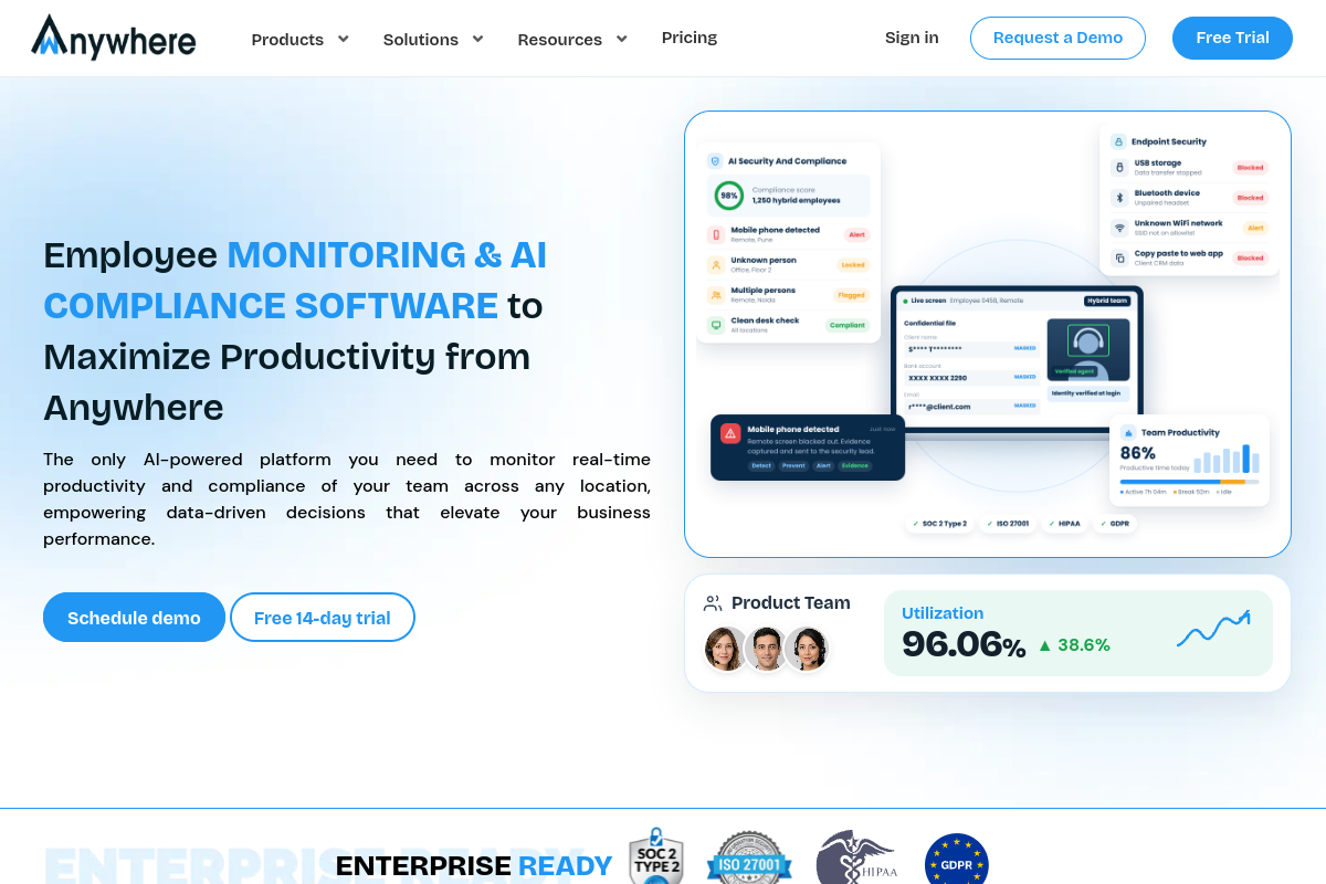 Screenshot of the wAnywhere website