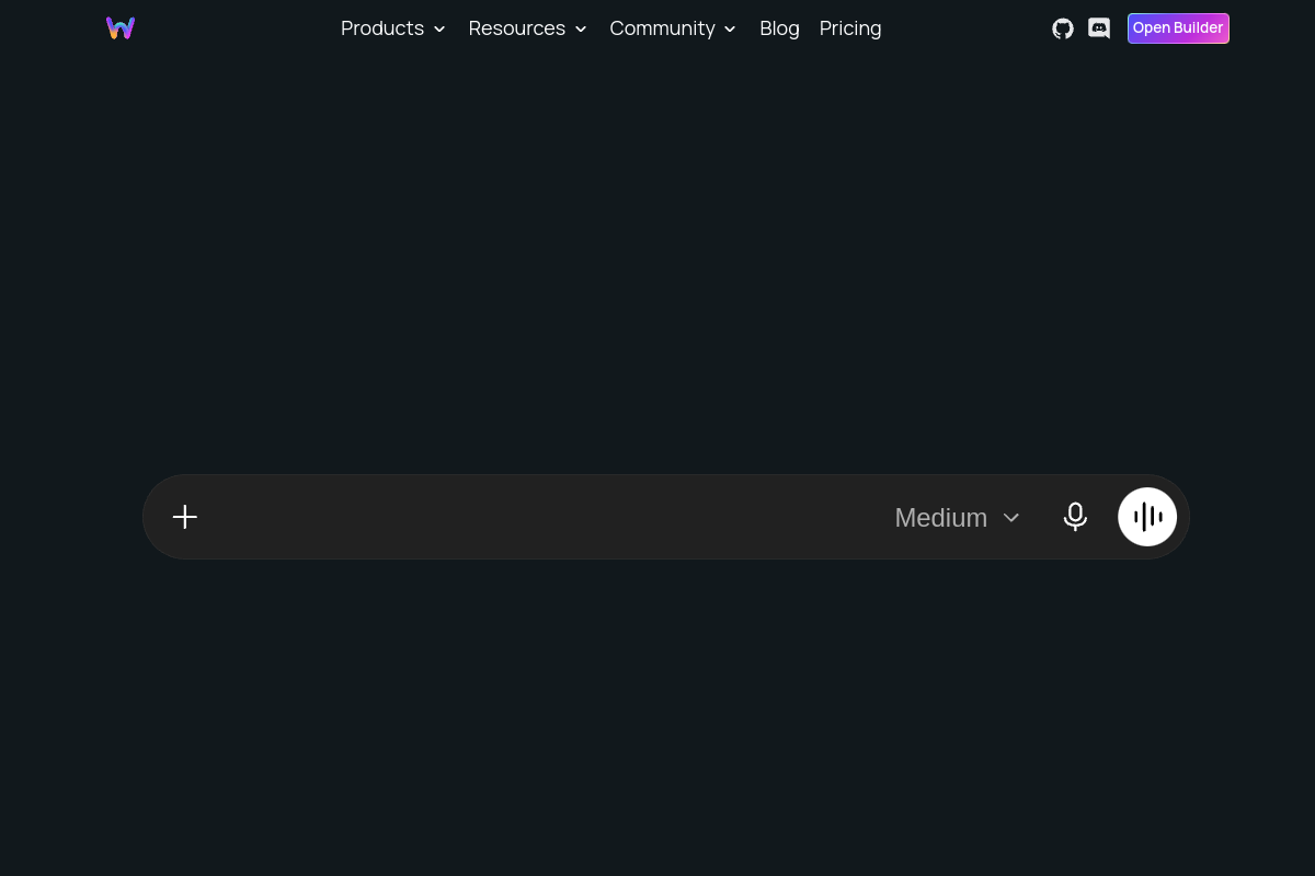 Screenshot of the Webstudio website