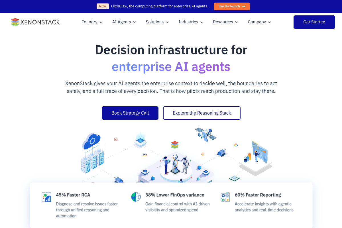 Screenshot of the XenonStack website