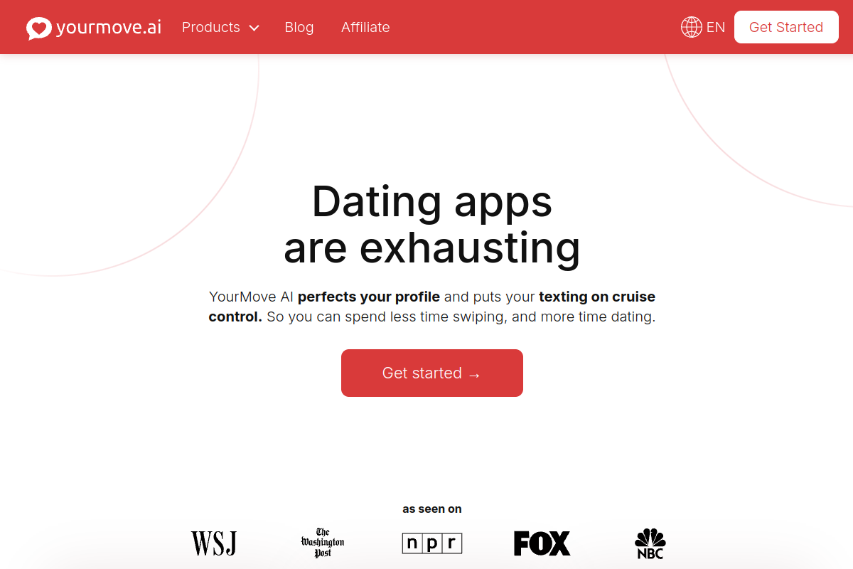 Screenshot of the YourMove website